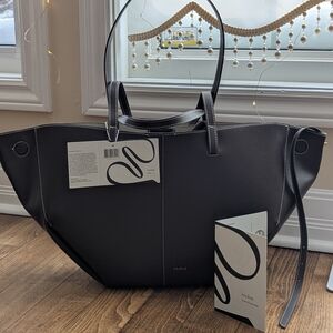 Polène Cyme Tote – Ébène (Dark Brown) Shoulder Bag.